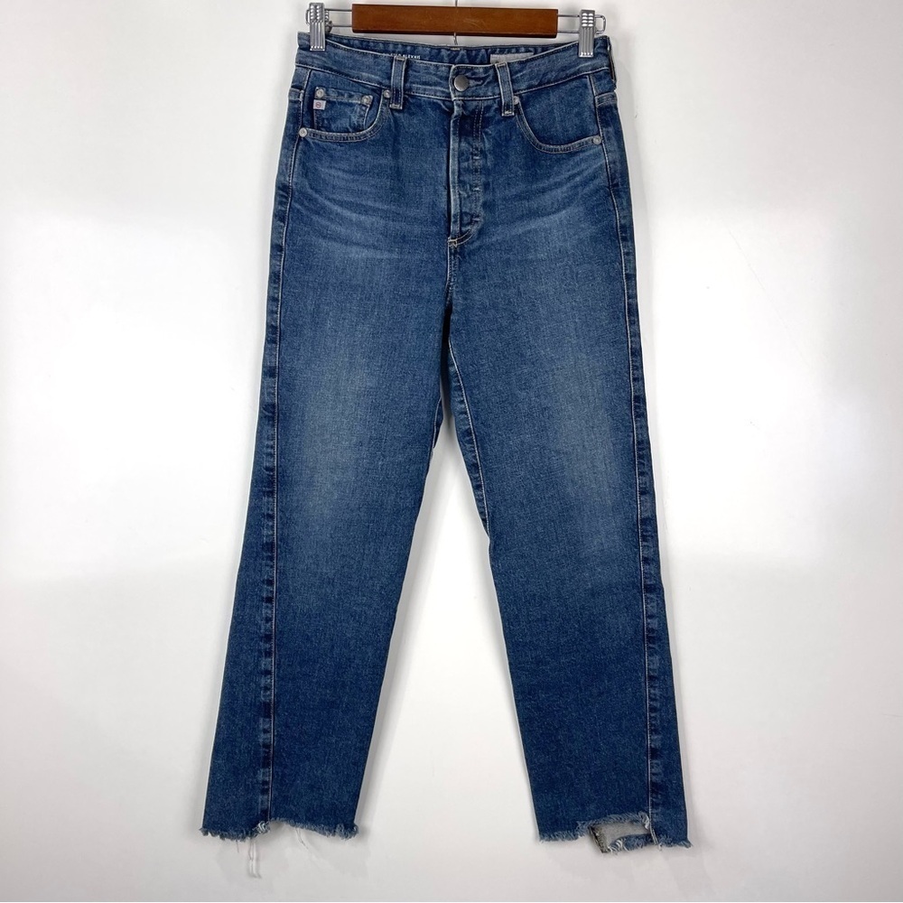 AG Jeans Women's Twisted Alexxis Vintage Straight Crop Jeans Size 27R Blue